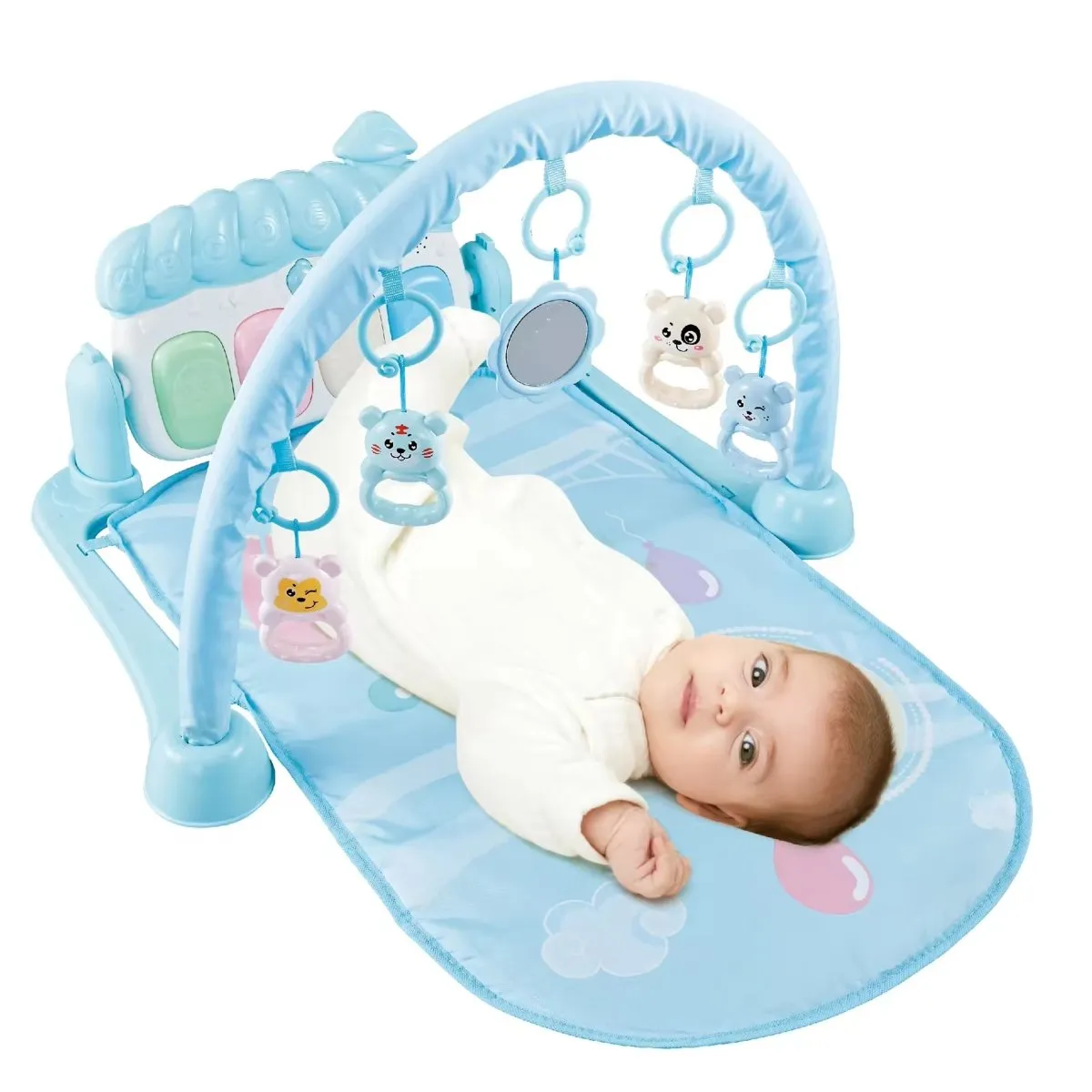 2 in 1 Baby Play Gym Mat & Activity Walker