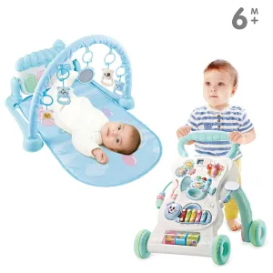 2 in 1 Baby Play Gym Mat & Activity Walker