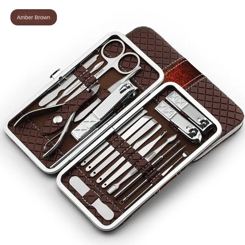 21/18 Sets of Stainless Steel Nail Clippers Nail Scissors Nail Clippers Sets Manicure Manicure Pedicure Tools