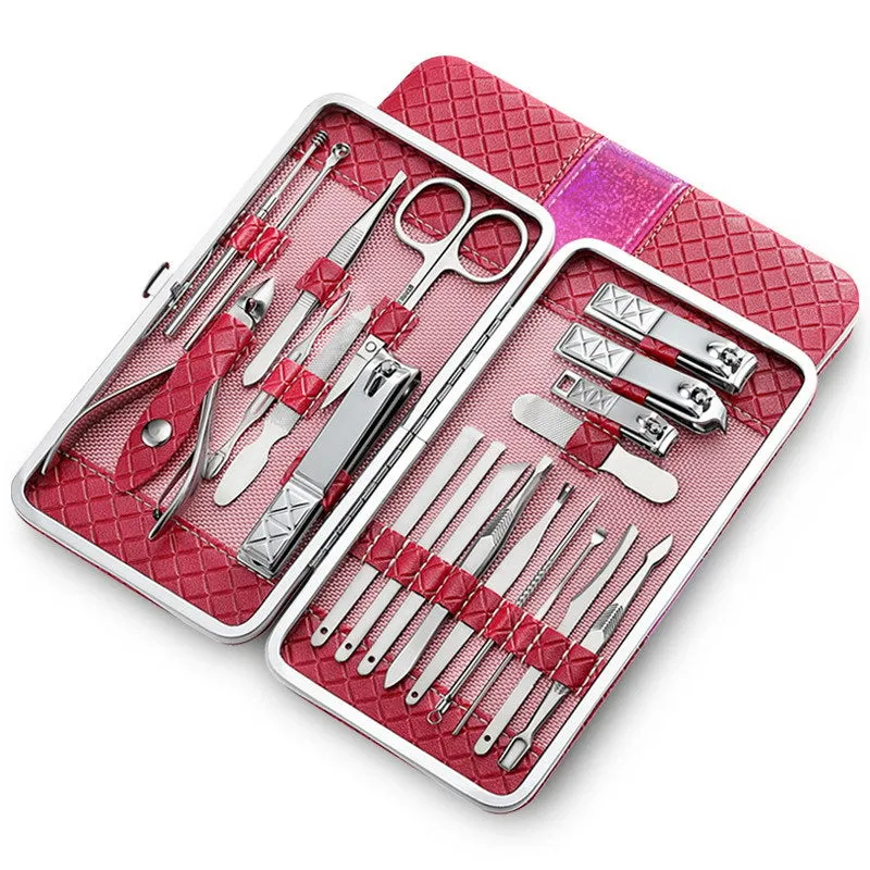 21/18 Sets of Stainless Steel Nail Clippers Nail Scissors Nail Clippers Sets Manicure Manicure Pedicure Tools