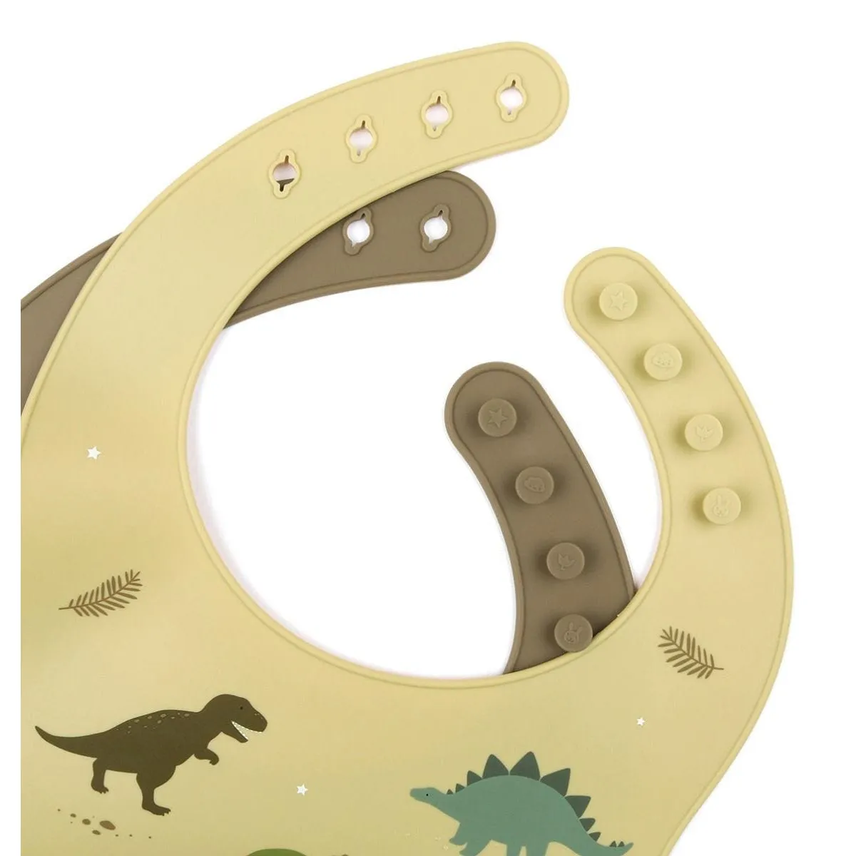 A Little Lovely Company Silicone Bibs Set of 2: Dinosaurs