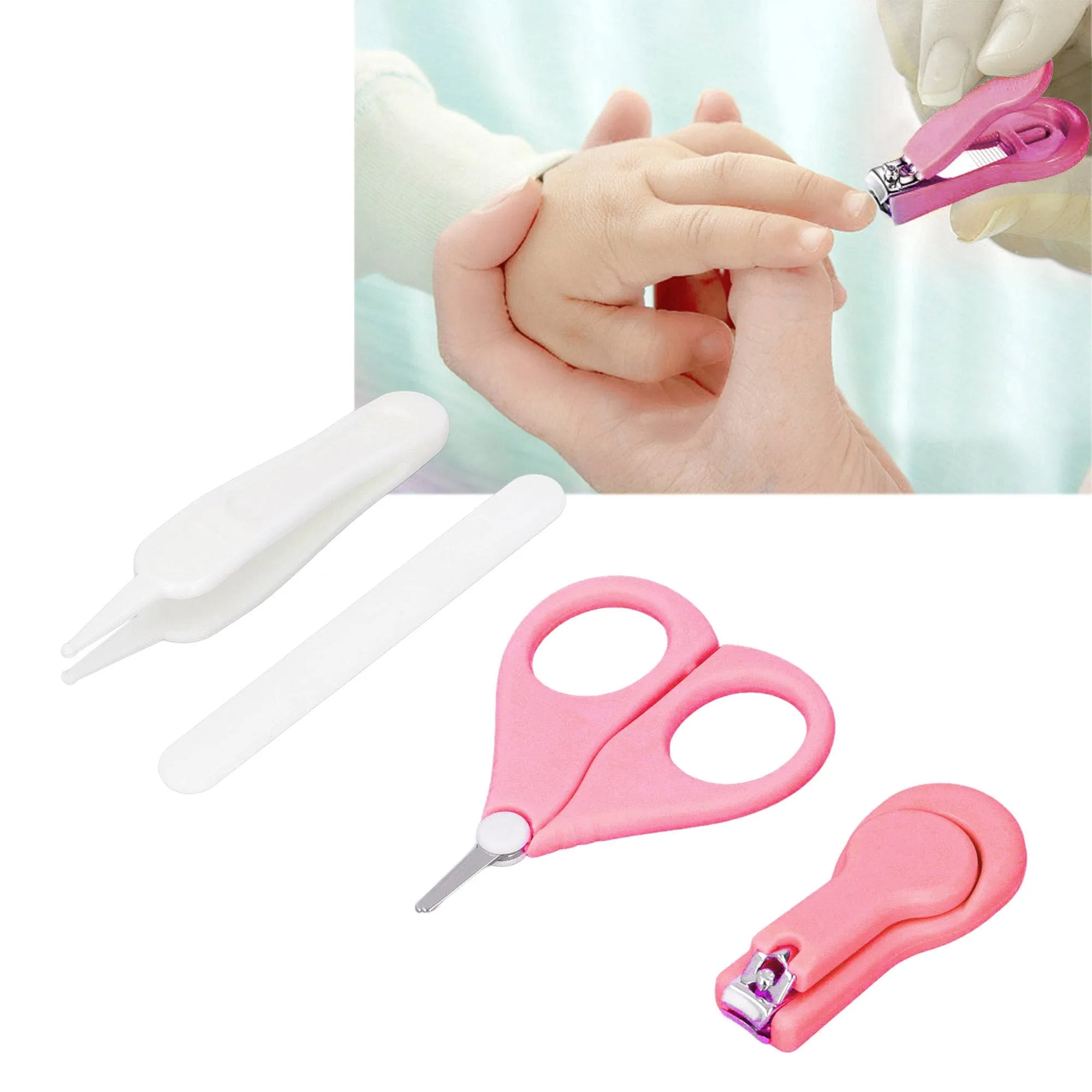 Baby Moo  4 in 1 Grooming Manicure Pedicure Nail Clipper Set - Pink