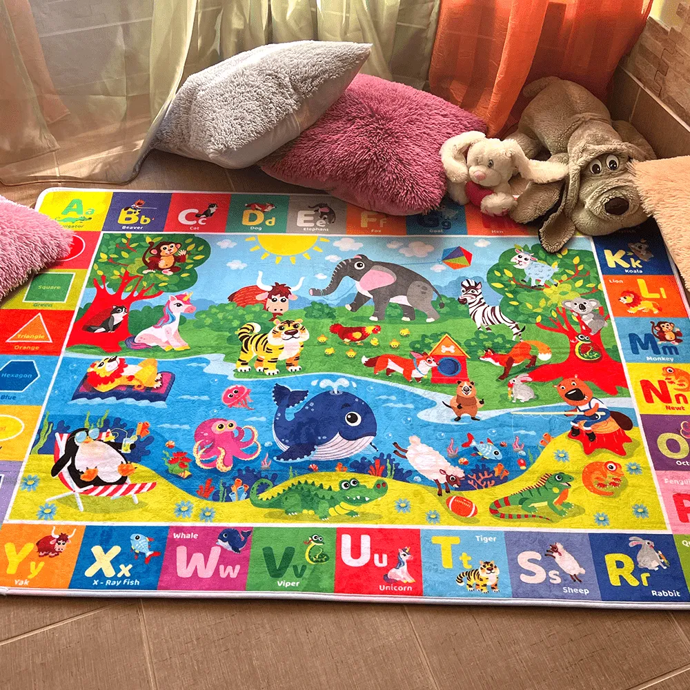 Baby Play Mat for Floor | Plush ABC Playmat for Toddlers