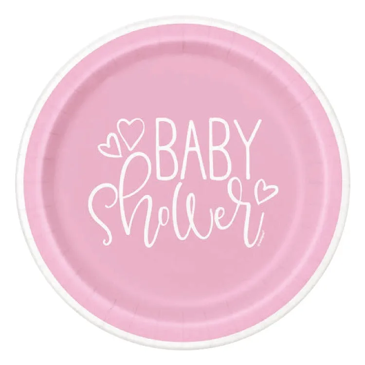 Baby Shower Party Tableware | Pink | 16 Guests