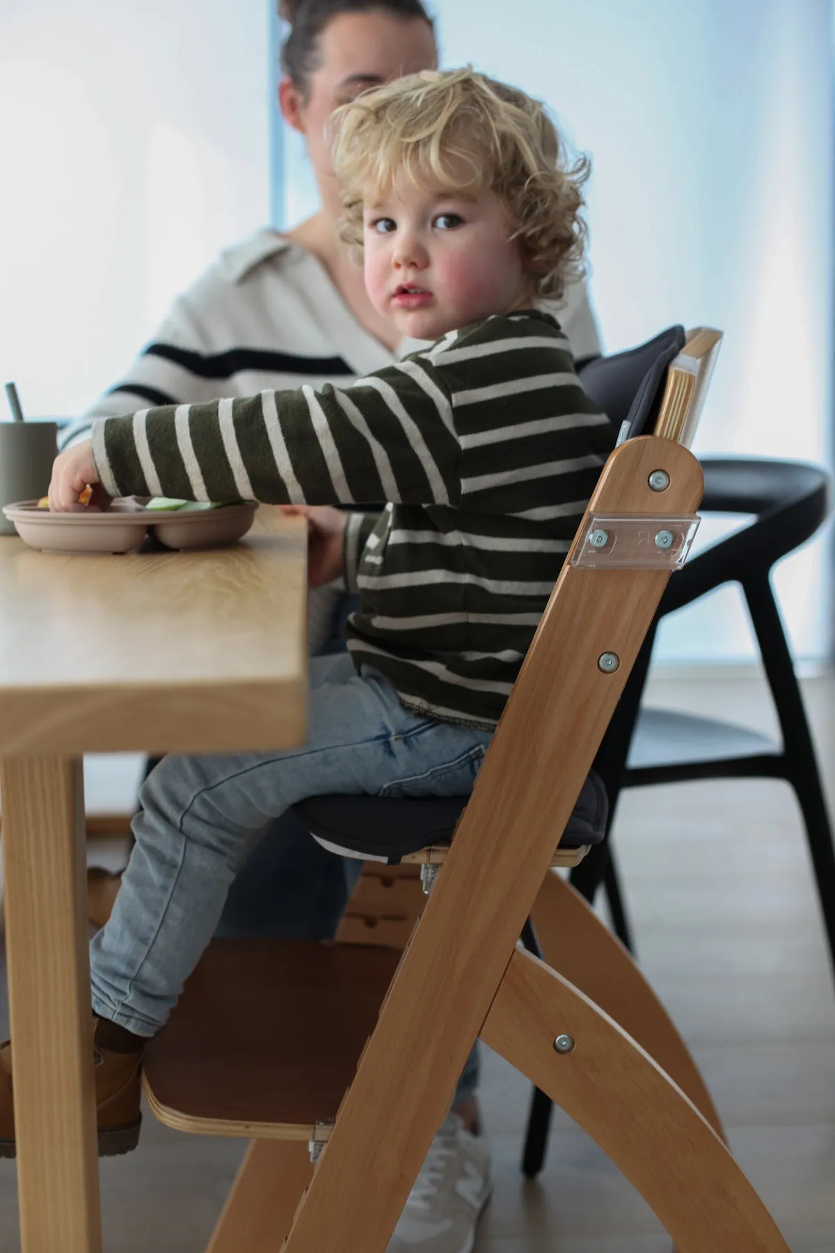 Babyhood Kaylula Ava High Chair - Beech and White