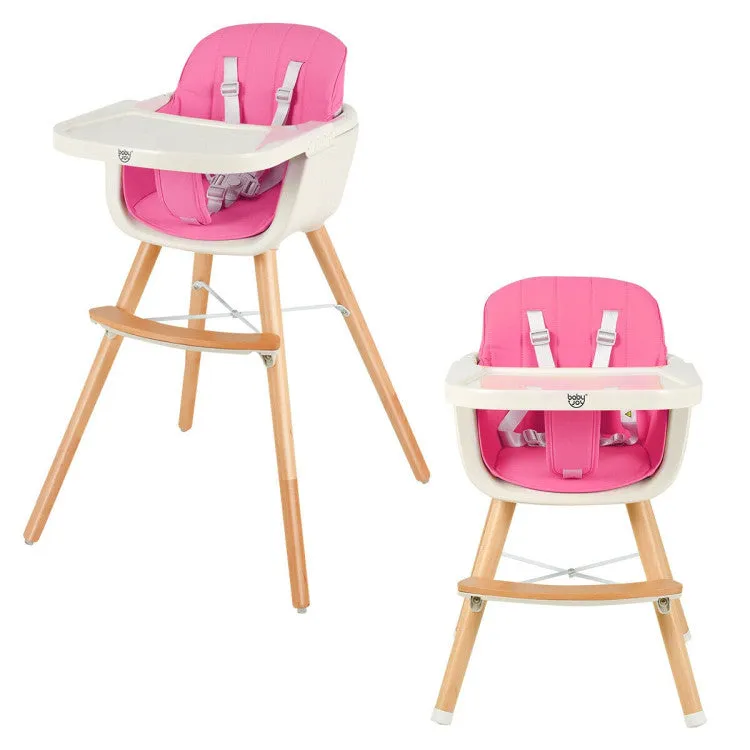 BabyJoy 3 in 1 Convertible Baby High Chair with Cushion