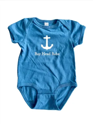 Bay Head Denim Blue Baby Onesie