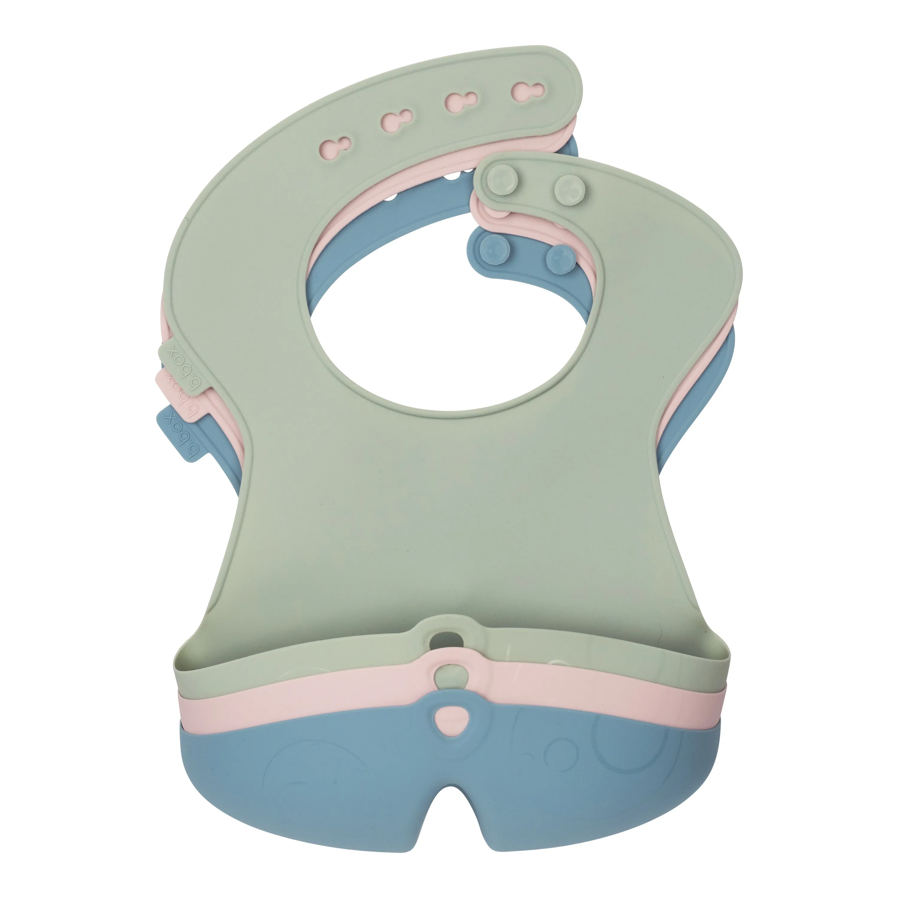 b.box Adjustable Silicone Feeding Bib - Assorted