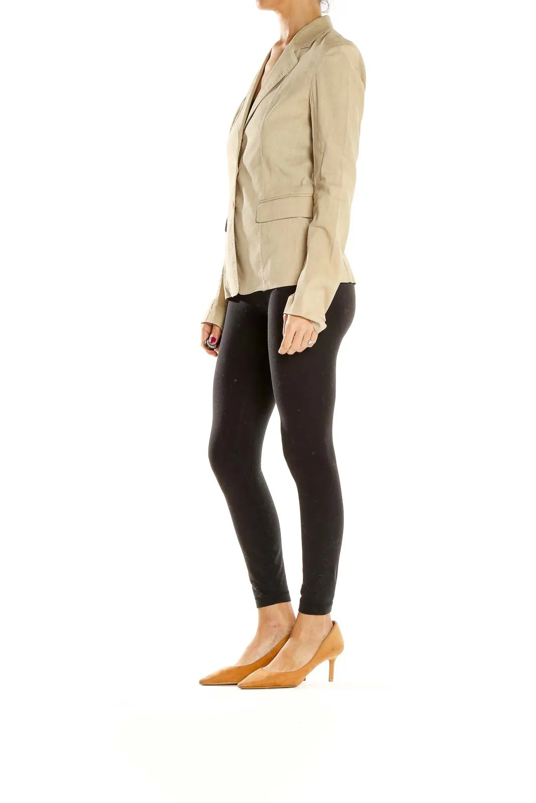 Beige Classic Tailored Blazer