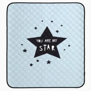 Borny Quilted Waterproof Mats You Are My Star Blue