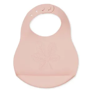 Cam Cam Silicone Bib in Leaf / Blossom Pink