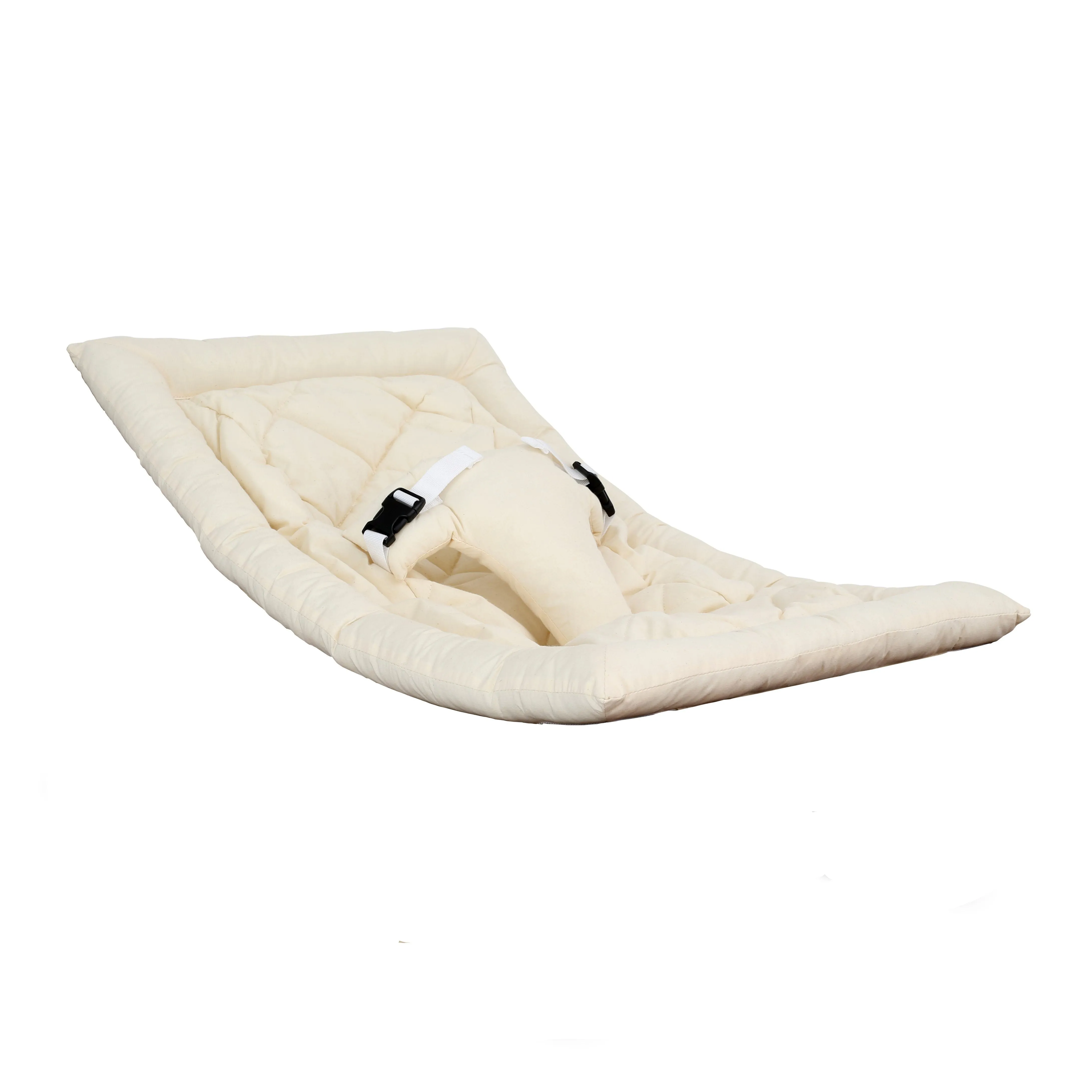 Charlie Crane LEVO Baby Rocker - Beech with Organic Milk Cushion