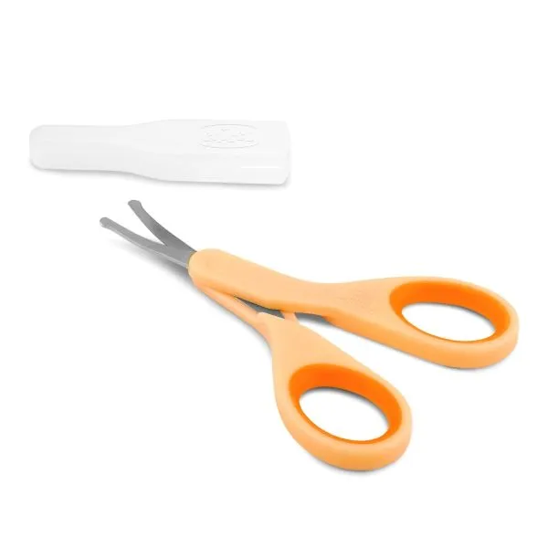 Chicco Forbicine Baby Hygiene Blade Nail Scissors Stainless Steel With Cover For Kids Safety