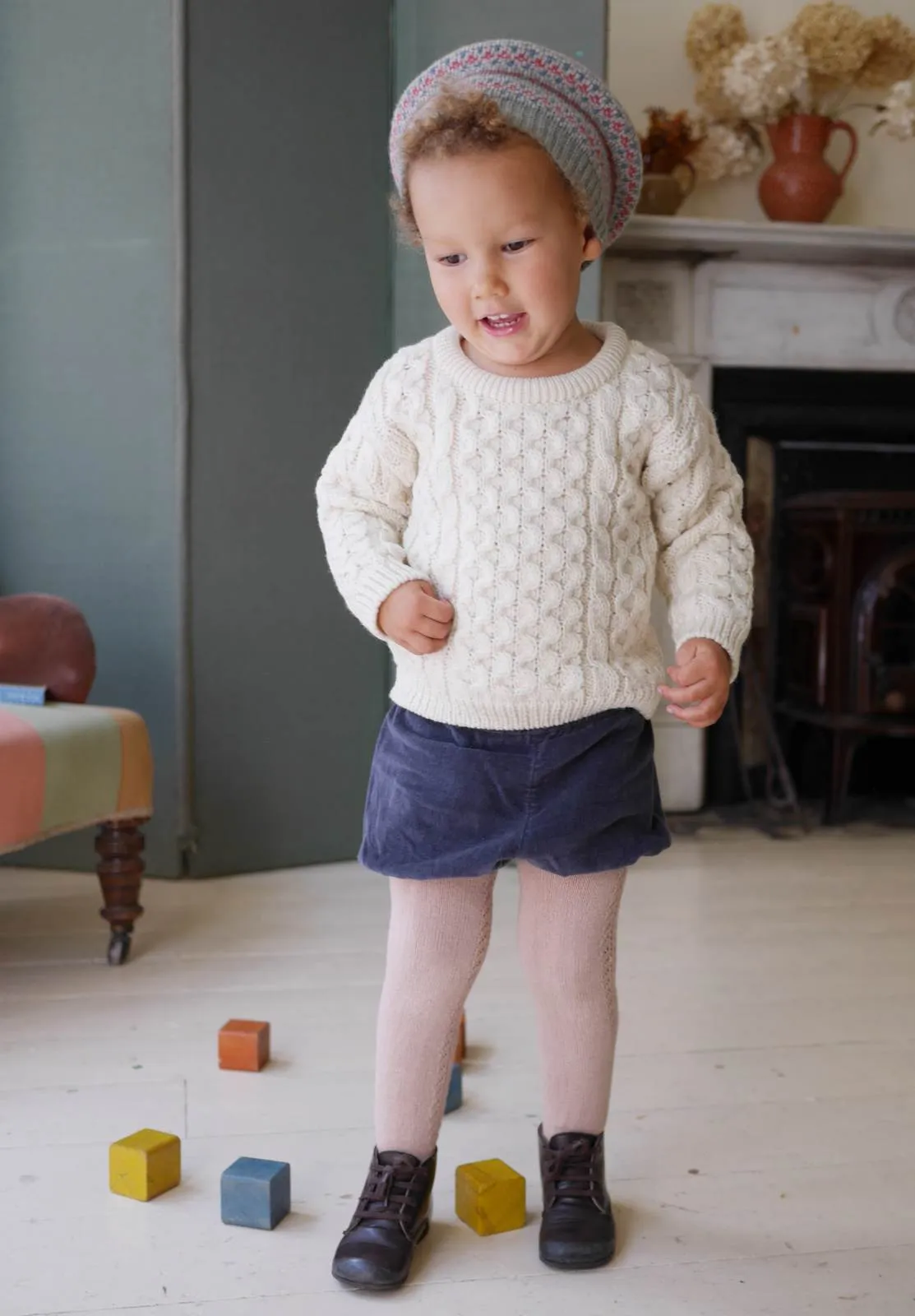 Children’s Aran Jumper - Cream