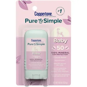 Coppertone Pure & Simple Baby Sunscreen Stick SPF50