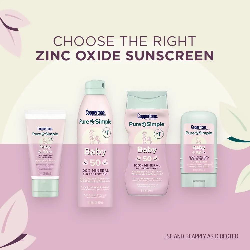 Coppertone Pure & Simple Baby Sunscreen Stick SPF50