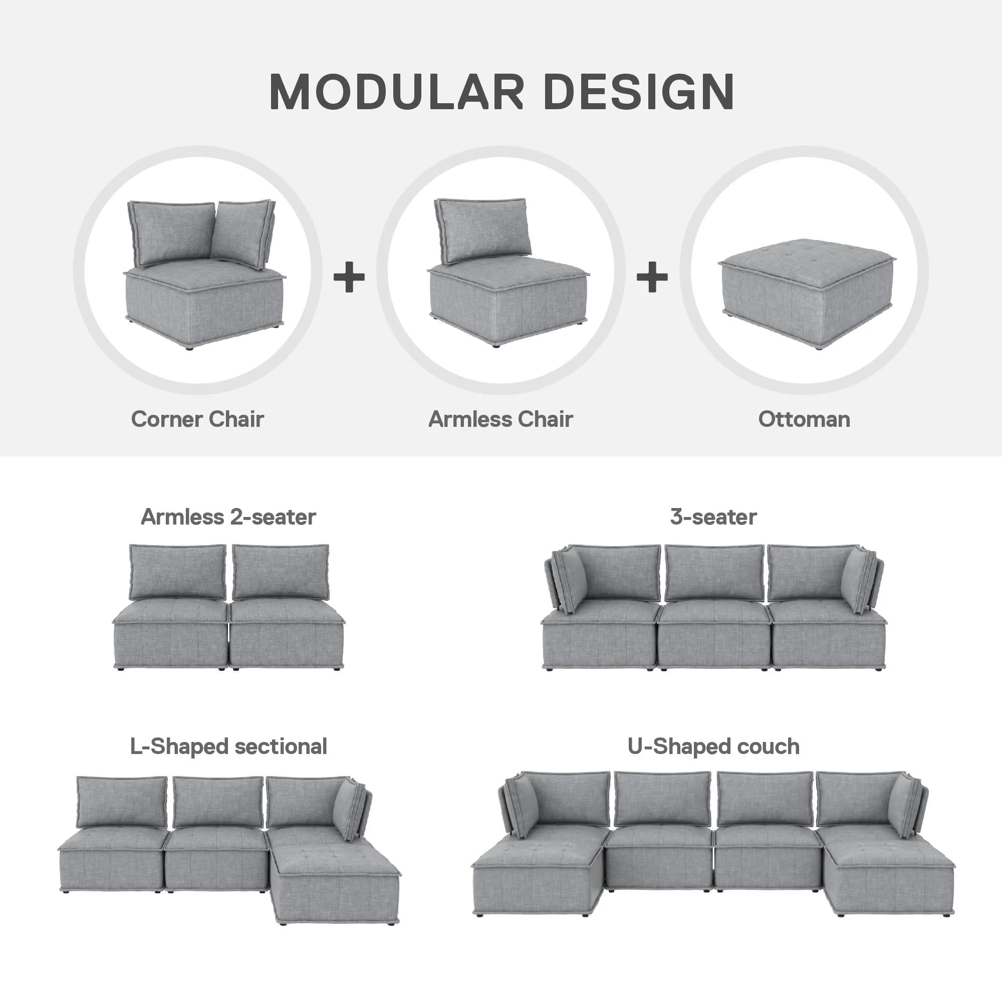 Darcy Corner Chair for Modular Sectional Sofa