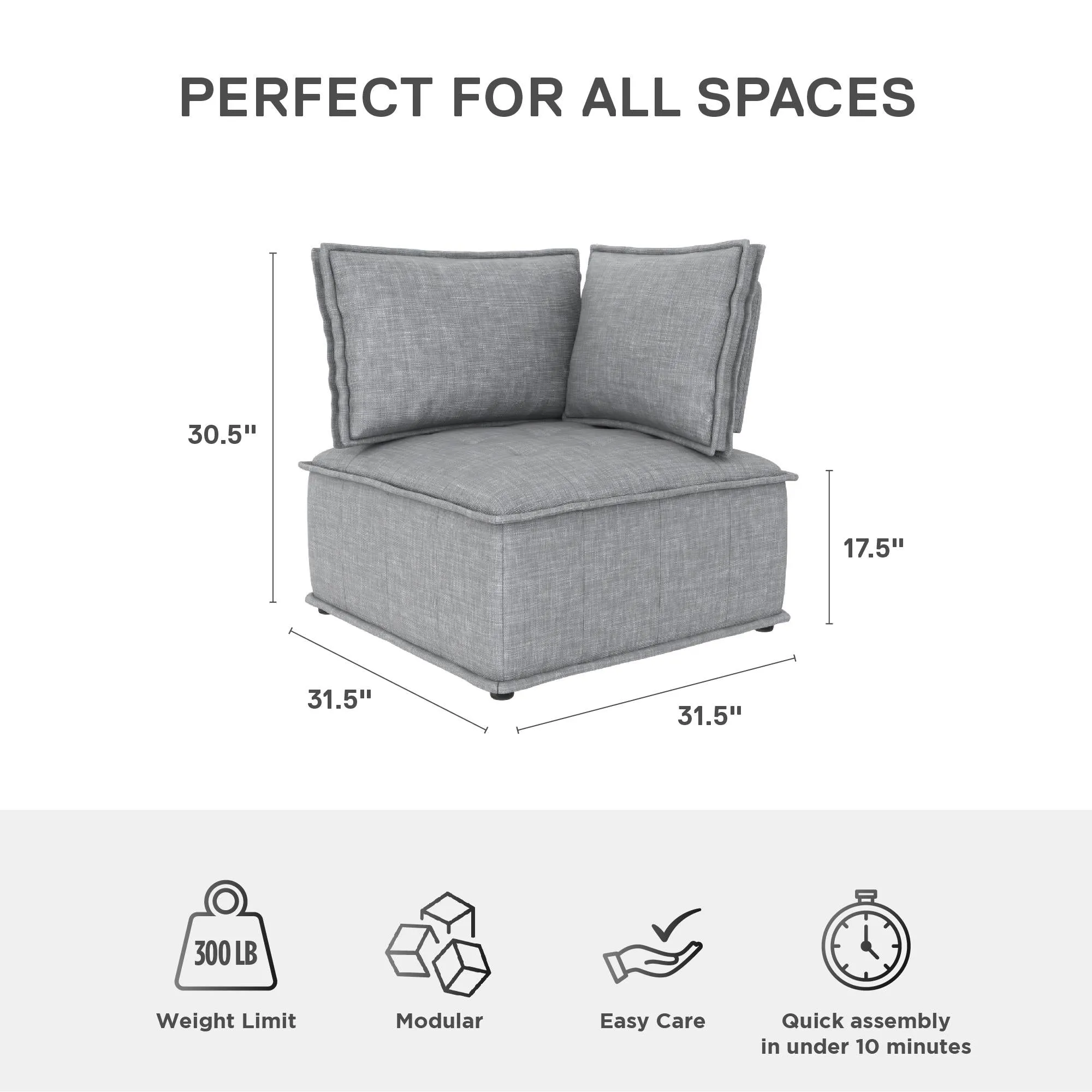 Darcy Corner Chair for Modular Sectional Sofa