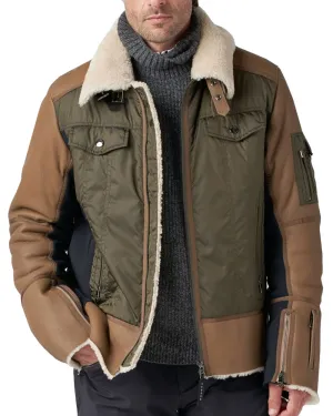 Dark Ginger Shearling Collar Roux Outdoor Jacket