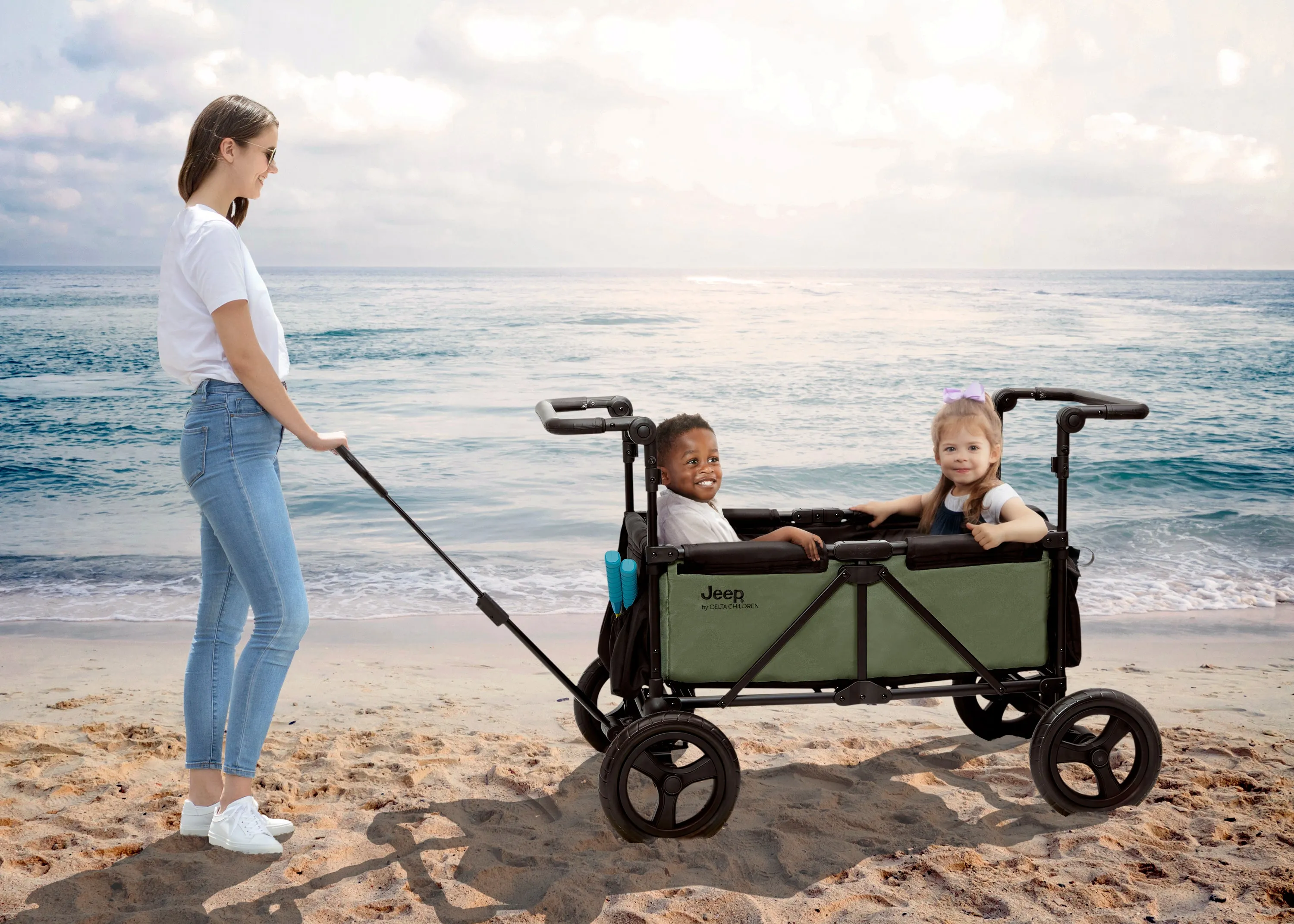 Deluxe Wagon All-Terrain Sand Wheel Kit for Stroller Wagon (60003A)