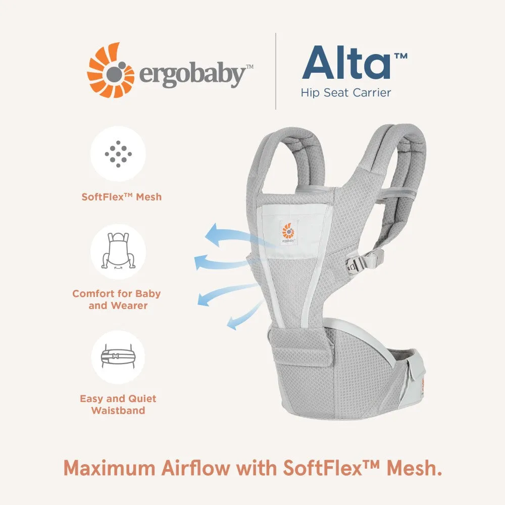 Ergobaby Alta Hip Seat Baby Carrier - Pearl Grey