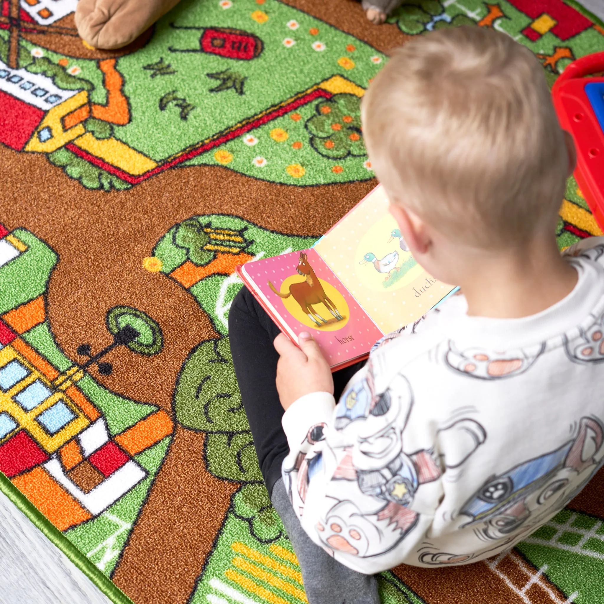 Farm Play Mat Nursery Play Room Non Slip Rug