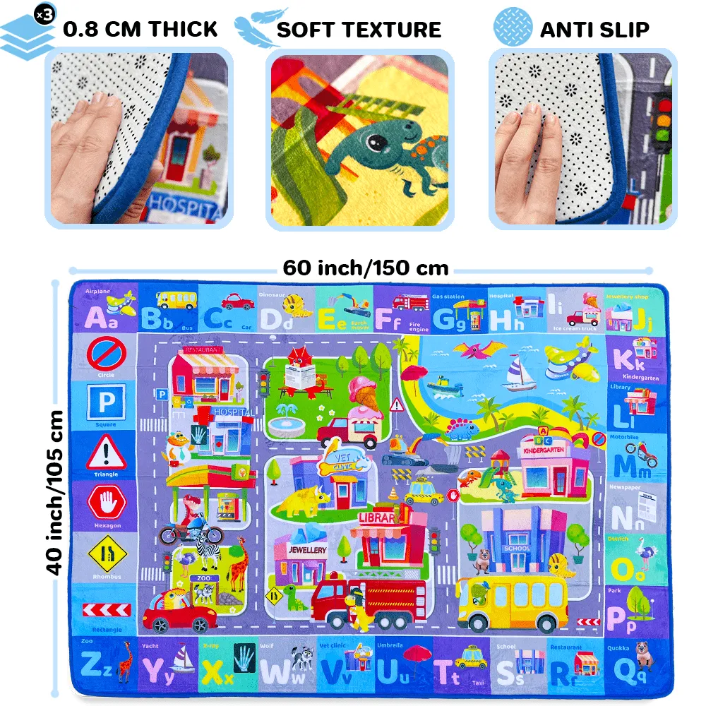 Floor Playmat | Soft Plush ABC for Kids