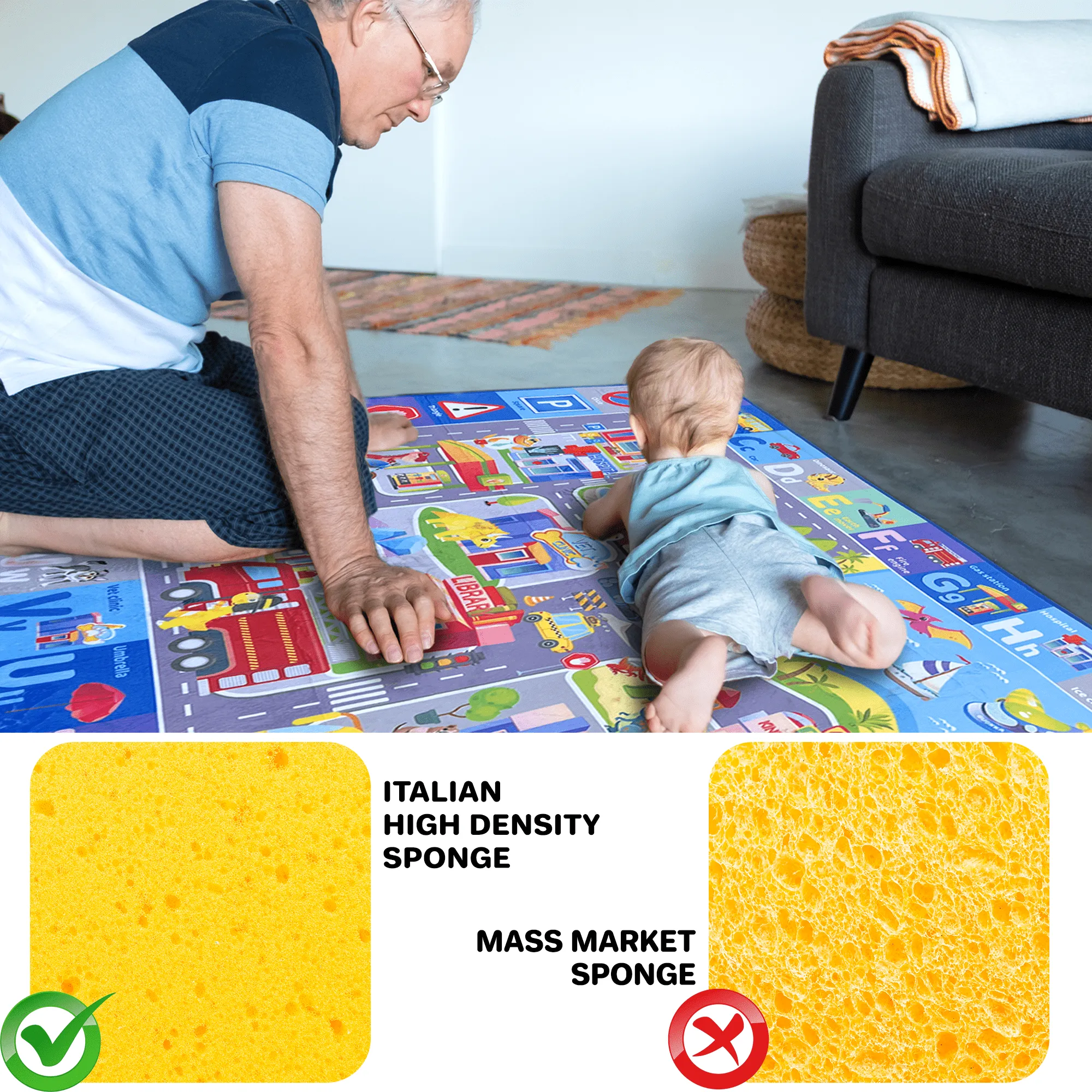 Floor Playmat | Soft Plush ABC for Kids