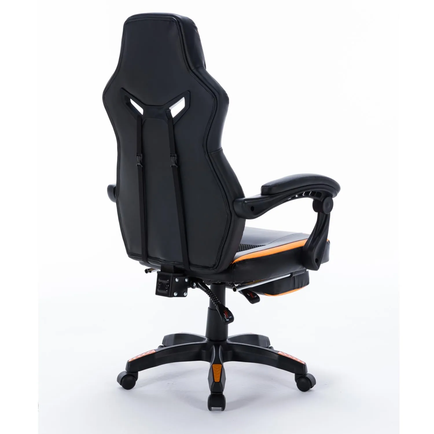 FOOTREST SERIES/ 8221 GAMING CHAIR (BLACK & ORANGE)