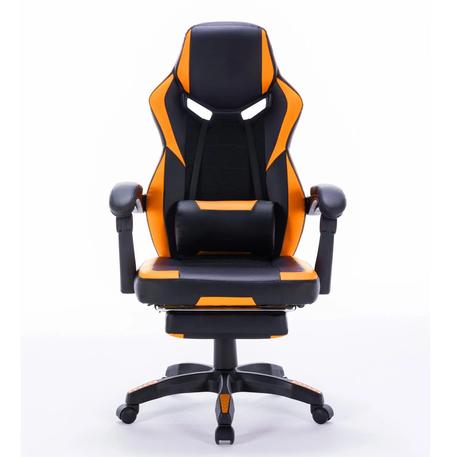 FOOTREST SERIES/ 8221 GAMING CHAIR (BLACK & ORANGE)