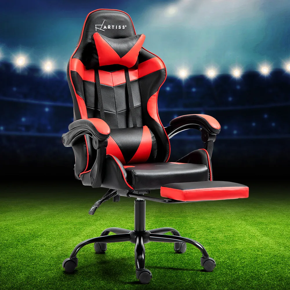 High-Back Reclining Gaming Chair with Footrest - Artiss