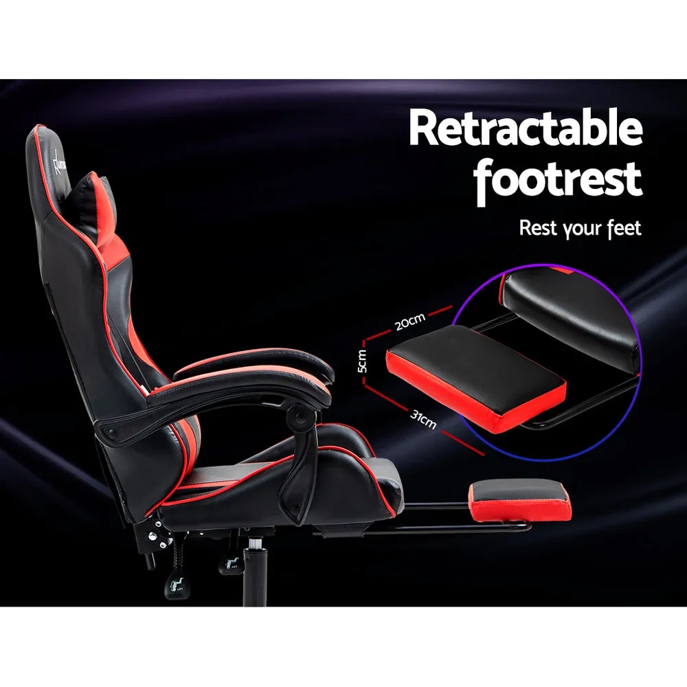 High-Back Reclining Gaming Chair with Footrest - Artiss