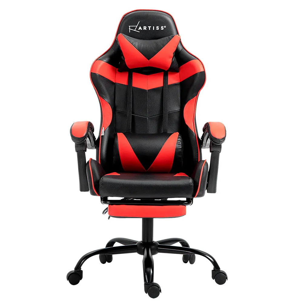 High-Back Reclining Gaming Chair with Footrest - Artiss