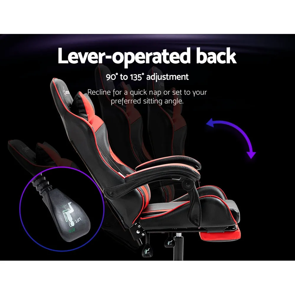 High-Back Reclining Gaming Chair with Footrest - Artiss