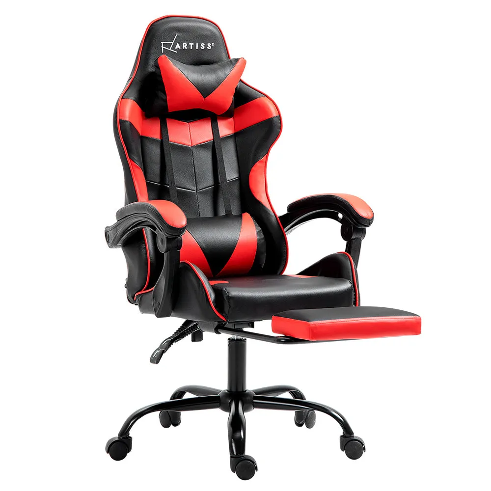 High-Back Reclining Gaming Chair with Footrest - Artiss