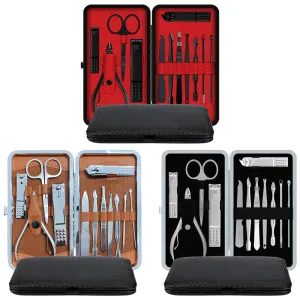 iSOUL 12 Pcs Male / Female Manicure Set Stainless Steel Professional