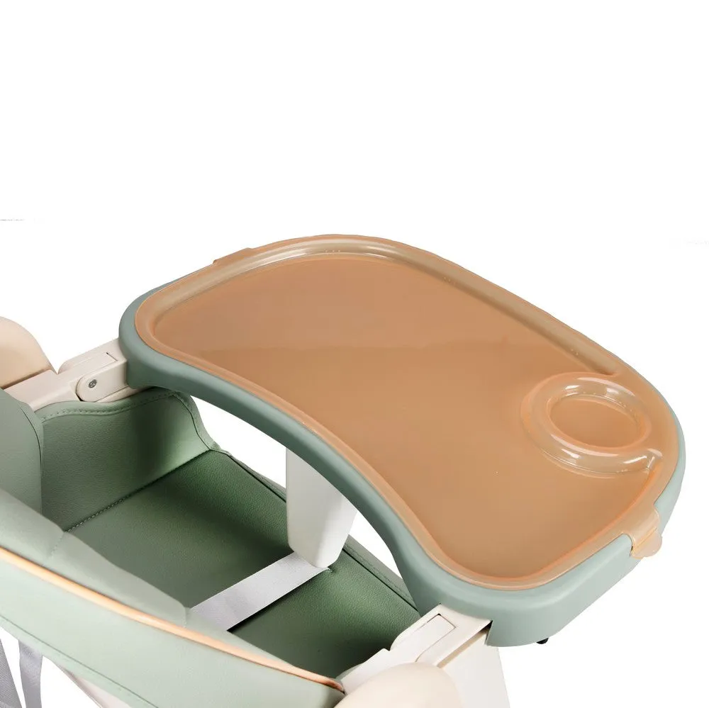 KEANO Baby High Chair, Green/Pink/Beige