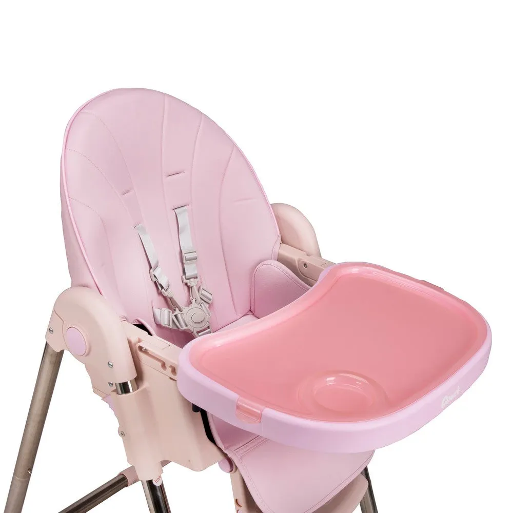 KEANO Baby High Chair, Green/Pink/Beige