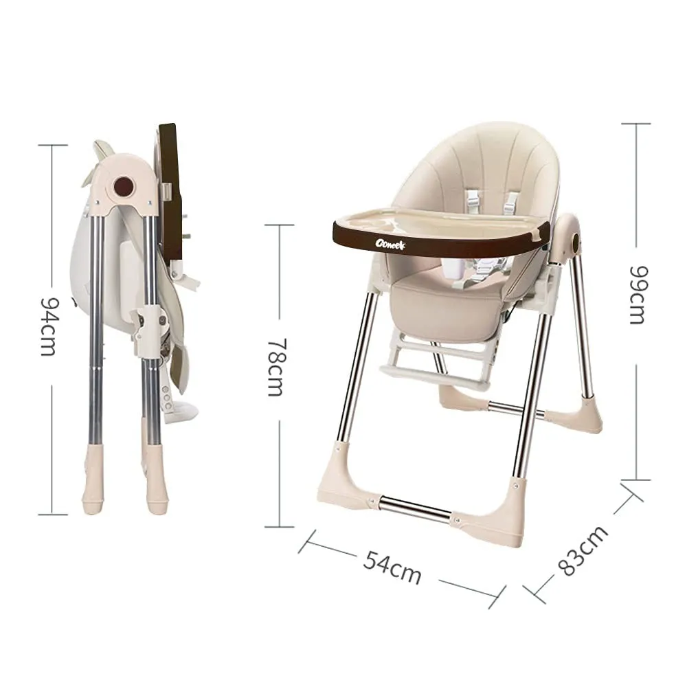 KEANO Baby High Chair, Green/Pink/Beige