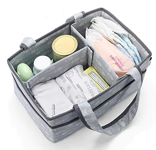 Kiddale Diaper Bag Storage Organizer|Baby Essentials Caddy Bag|New Born Baby Essential|Baby Shower Gift|Baby Travel Bag| Hospital Bag for Delivery– Perfect Diaper Basket for Mothers