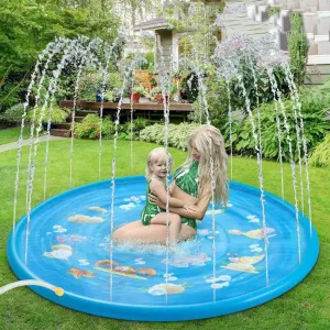 Kids Inflatable Water spray pad Round Water Splash Play Pool Playing