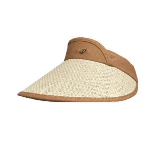 Ladies Wide Brim Straw Hat Sun Hat Summer Beach Foldable Ponytail Empty Top Hat UV Protection