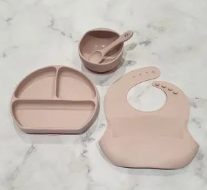 Luna Rose Dusty Rose Silicone Weaning Set