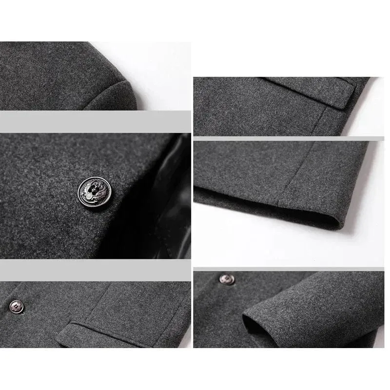 Men  Business Casual  Chinese Style Solid Color Winter Coat Jacket Men  Business Casual  Chinese Style Solid Color Winter Coat Jacket