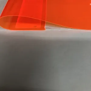 Orange Marine PVC Tinted Plastic Vinyl Fabric