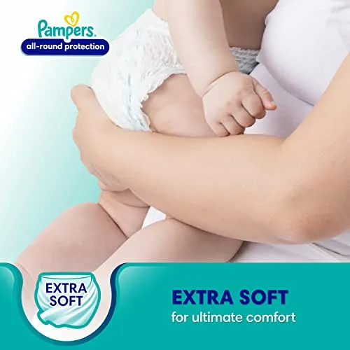 Pampers All round Protection Pants Style Baby Diapers, Large (L) Size, 128 Count, Anti Rash Blanket, Lotion with Aloe Vera, 9-14kg Diapers