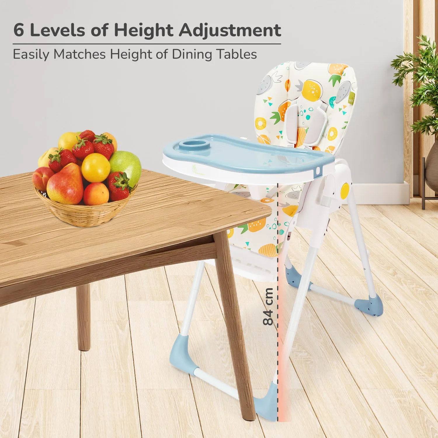 R for Rabbit Marshmallow Lite High chair- Yellow