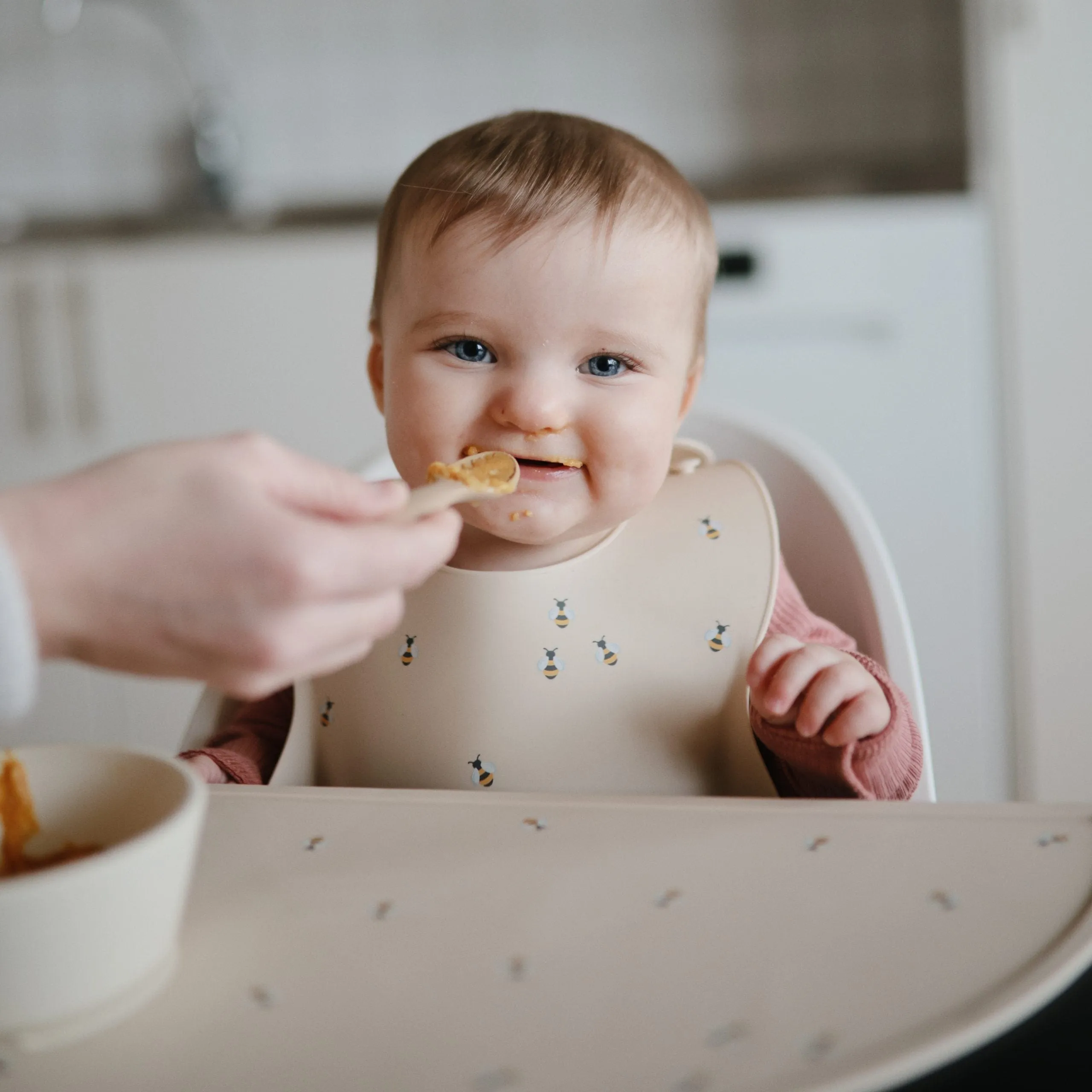 Silicone Baby Bib (Bees)