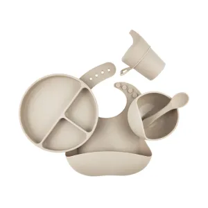 Silicone Baby Feeding Set — Sand Dune