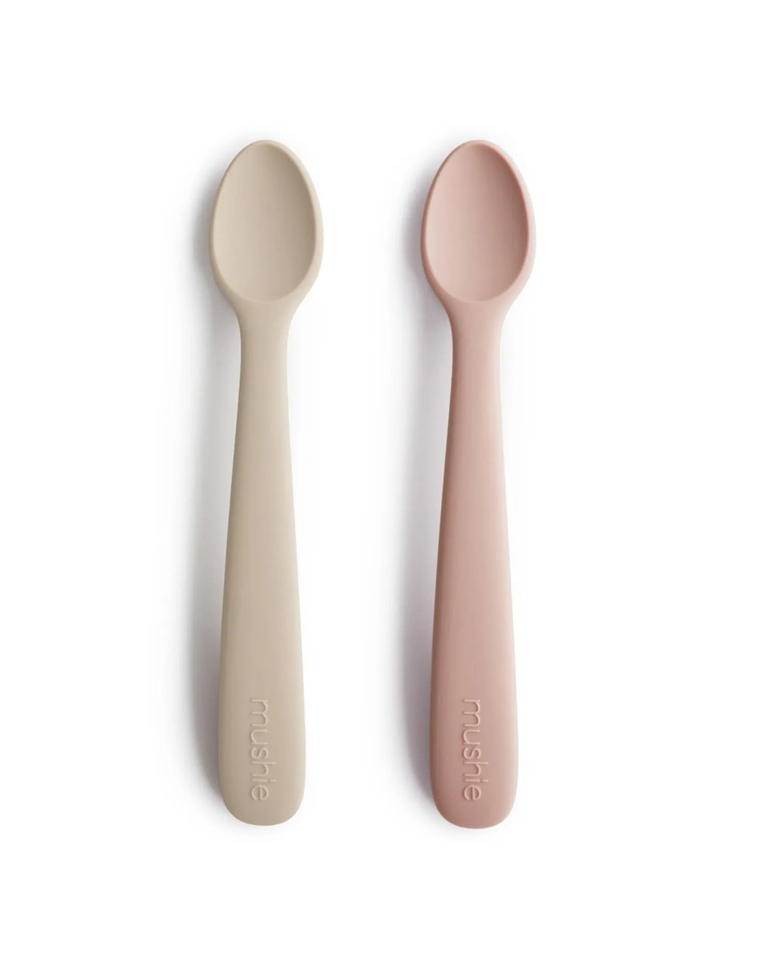 Silicone Feeding Spoons – Shifting Sand   Blush